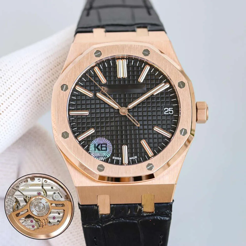Relógio de alta qualidade aps luxo masculino relógio ap auto relógio de pulso com caixa 06BF excelente qualidade movimento mecânico suíço uhr volta pulseira de borracha transparente montre