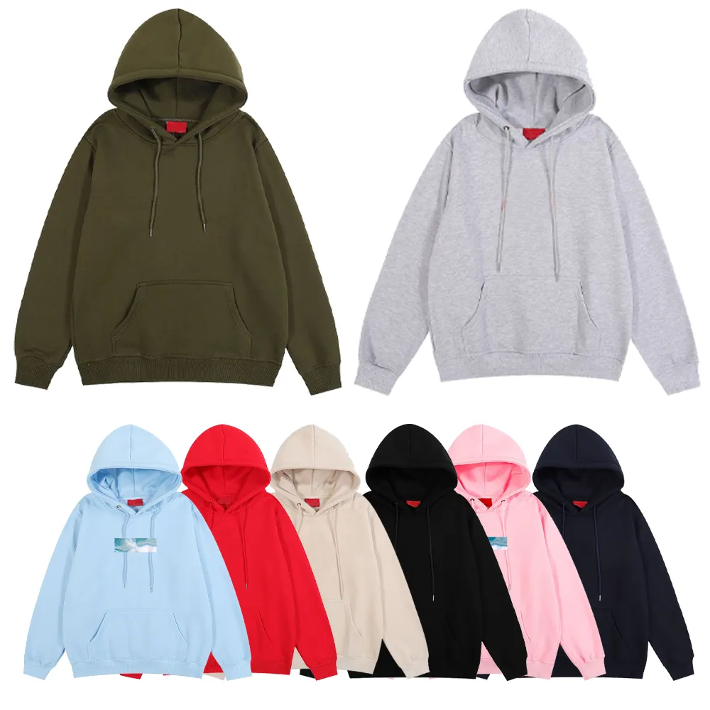 Mens Homes Women 's Hoodies Cross 및 하나의 자수 라벨 Pure Cotton Material Sweatshirts 패션 스웨터 까마귀 트렌드 흑백 회색 편지 상단 크기 XXL