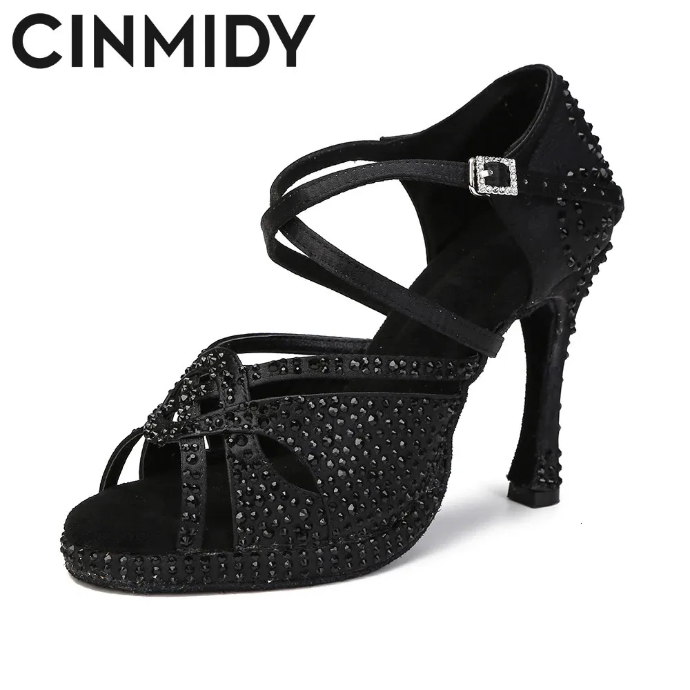 Zapatos de baile Zapatos de baile latino con plataforma CINMIDY, zapatos de baile de tacón alto para Tango, zapatos de baile de salón para niñas, zapatos de fiesta, zapatillas de deporte para mujer 231101