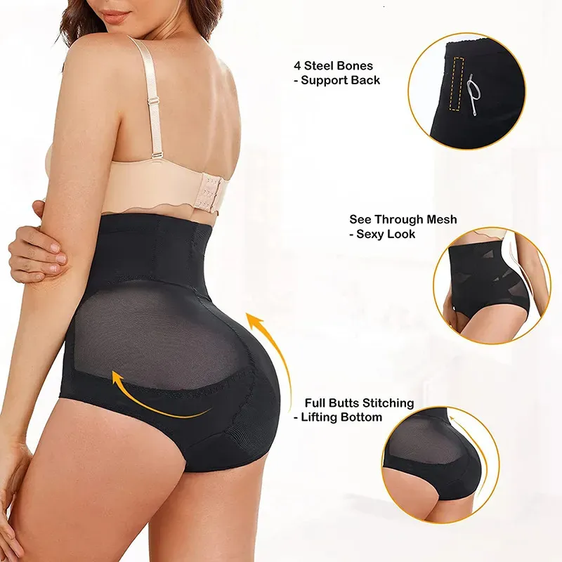 Sexy High Waist Briefs Butt Lifter Women Shapewear Tummy Control