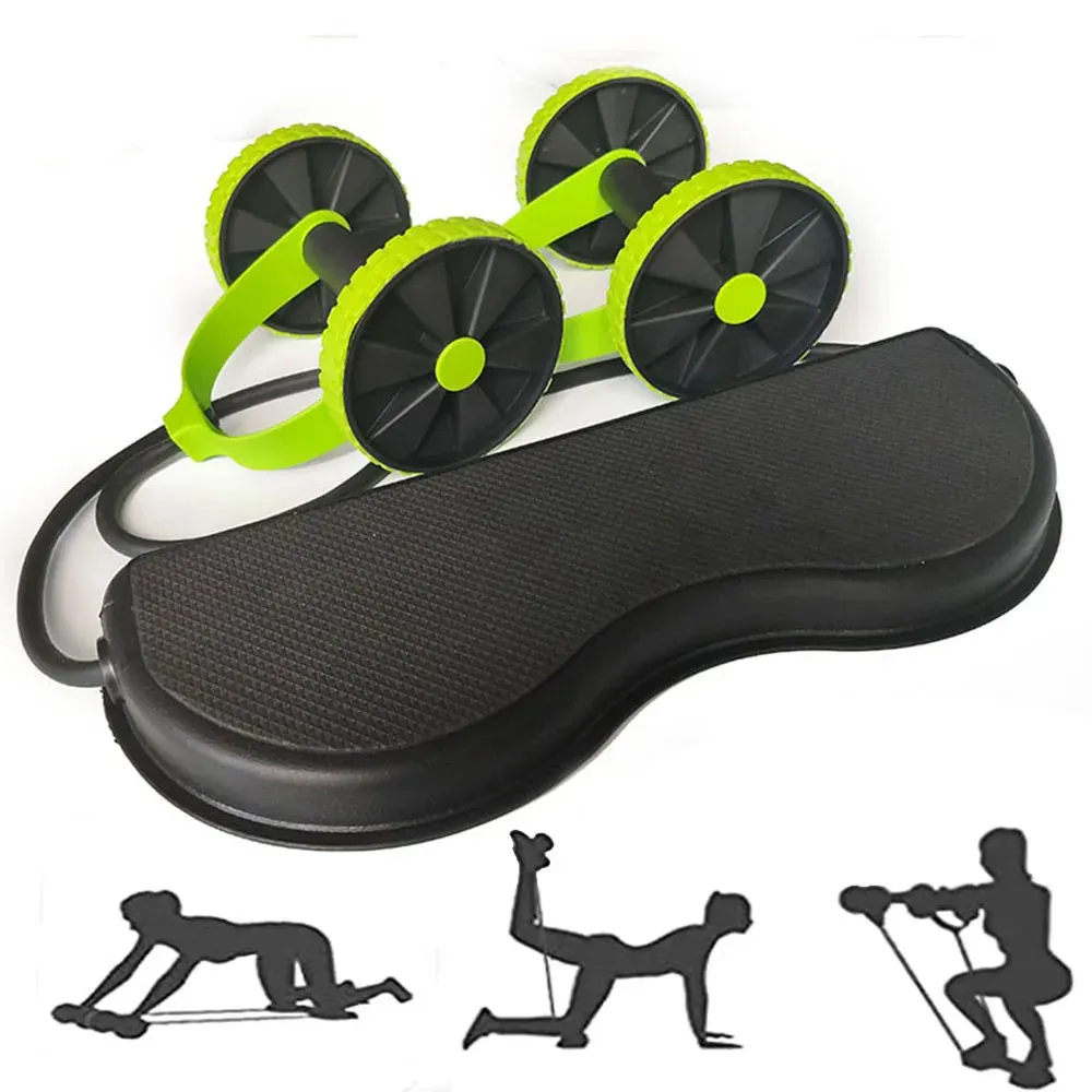 Sit Up Benches Wheel Double Muscle Trainer Wheel Abdominal Power resistance bands Gym Arm Waist Leg Training Fitness Exercise 231031