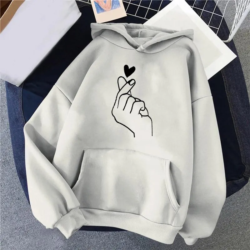 Hoodies femininos simples impressão camisola com capuz outono inverno 2023 menina de pelúcia bonito solto coreano casual casal manga longa topo feminino