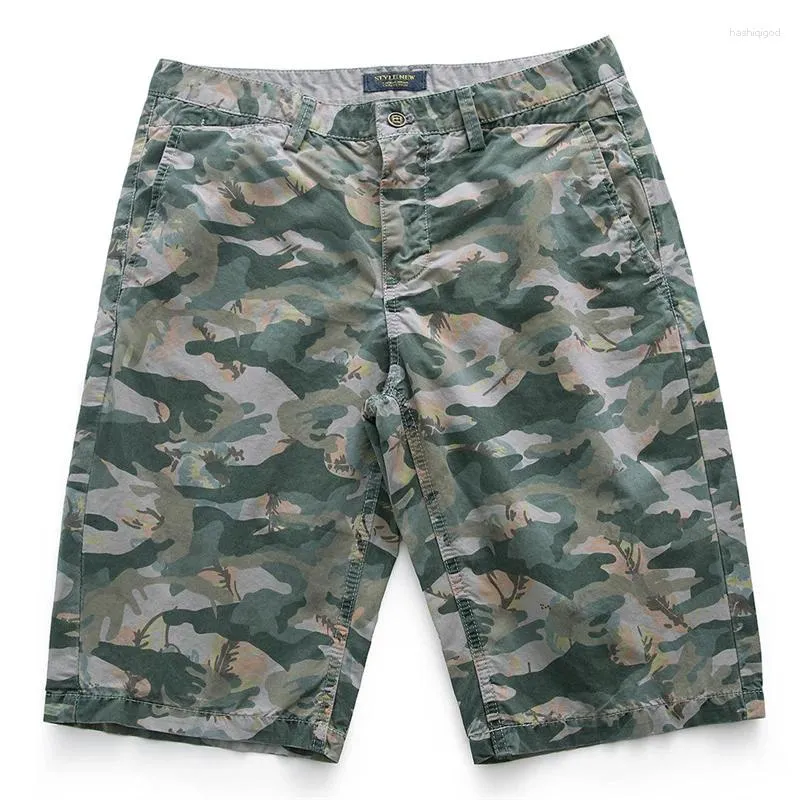 Mäns shorts Summer Mens Clothing Camouflage Tactical Cargo Oversize Jogger Militär Mannen Male Cotton Loose Pant 28-38