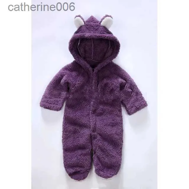 Jumpsuits 0-12M Newborn Baby Rompers Autumn Winter Warm Fleece Baby Boys Girl Costume Baby Girls Clothing Animal Overall Baby JumpsuitsL231