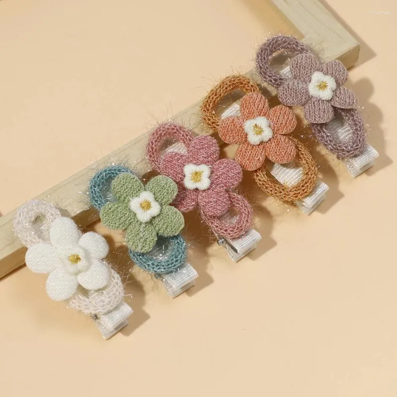 Accessori per capelli Bambina Clip in cotone Bellezza Fiori floreali carini Alligatore per forcine per capelli Barrette per bambini