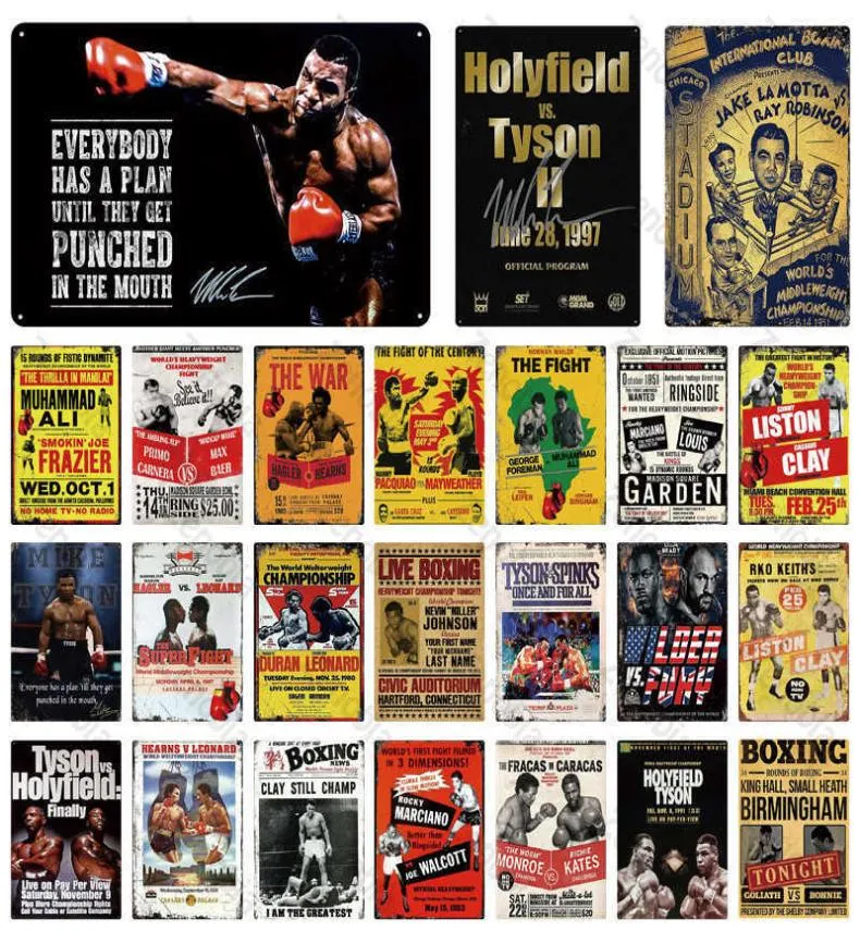 Boxing Metal Sign Plaque Metal Vintage Pub Retro Wall Decor for Bar Pub Club Man Cave Metal Posters1225295