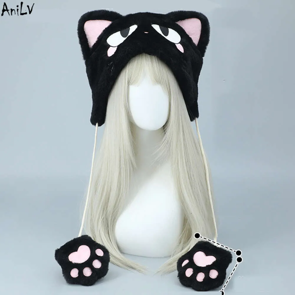 Ani Anime Psycho 100 Kageyama Shigeo Mob Cat Hat Winter Plush Warm Cute Cats Paw Cap Cosplay cosplay