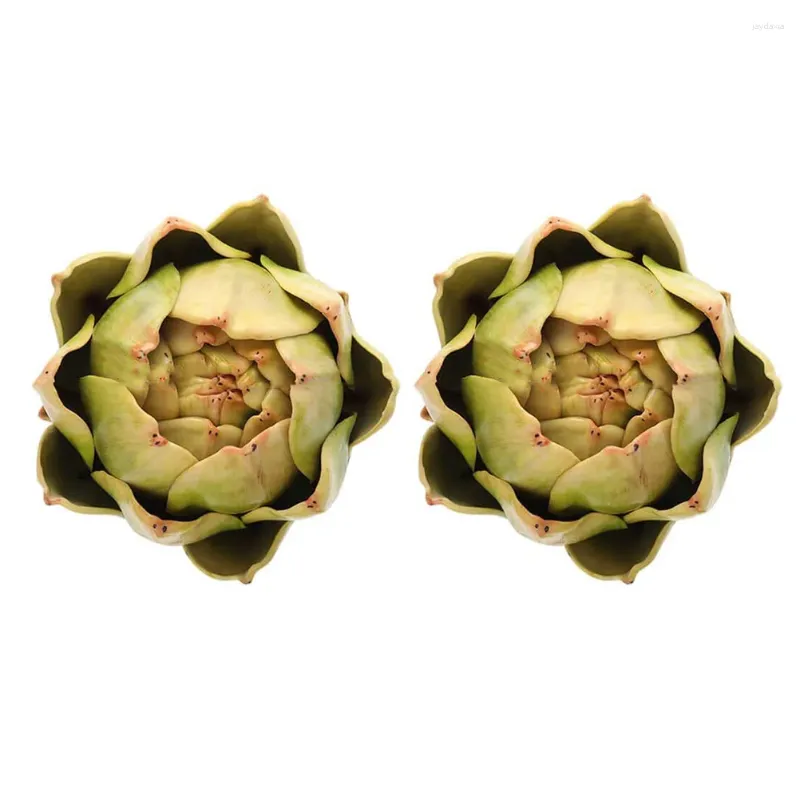 Decorative Flowers 2 Pcs Household Artificial Artichoke Greenery Decor Realistic Vegetables Plastic Decors