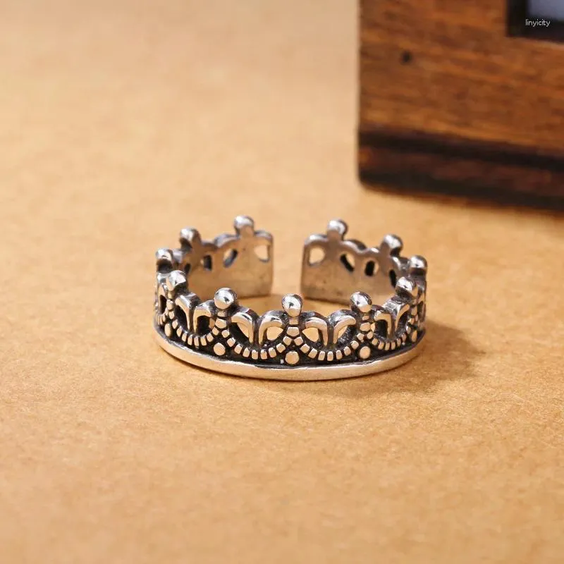 Кольца-кластеры DreamySky Crown, настоящее серебро, цвет для женщин, кольцо на открытый палец, красивые обручальные украшения 2023