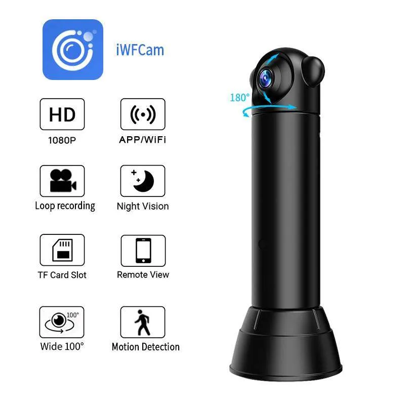 Caméra de Surveillance de sécurité Wifi 1080P, 360 degrés, pour voiture, maison intelligente, protection de la Vision nocturne, moniteur à distance, enregistreur vidéo