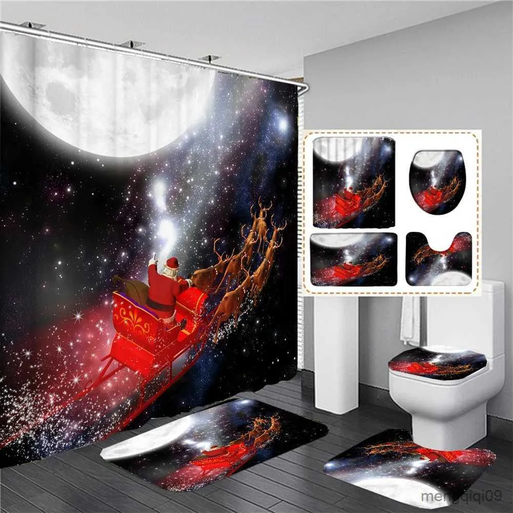 DHgate.com:Christmas Red Bow Printed Shower Curtain, Bathroom Curtains ...