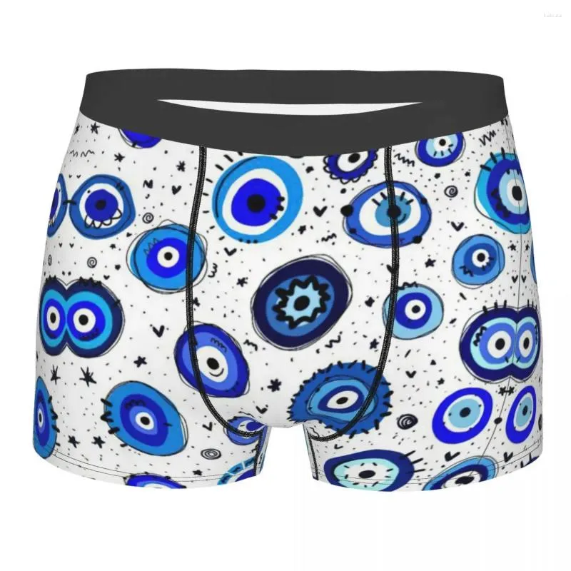 Sous-vêtements hommes yeux bleus sous-vêtements drôles Boxer Shorts culotte mâle doux grande taille