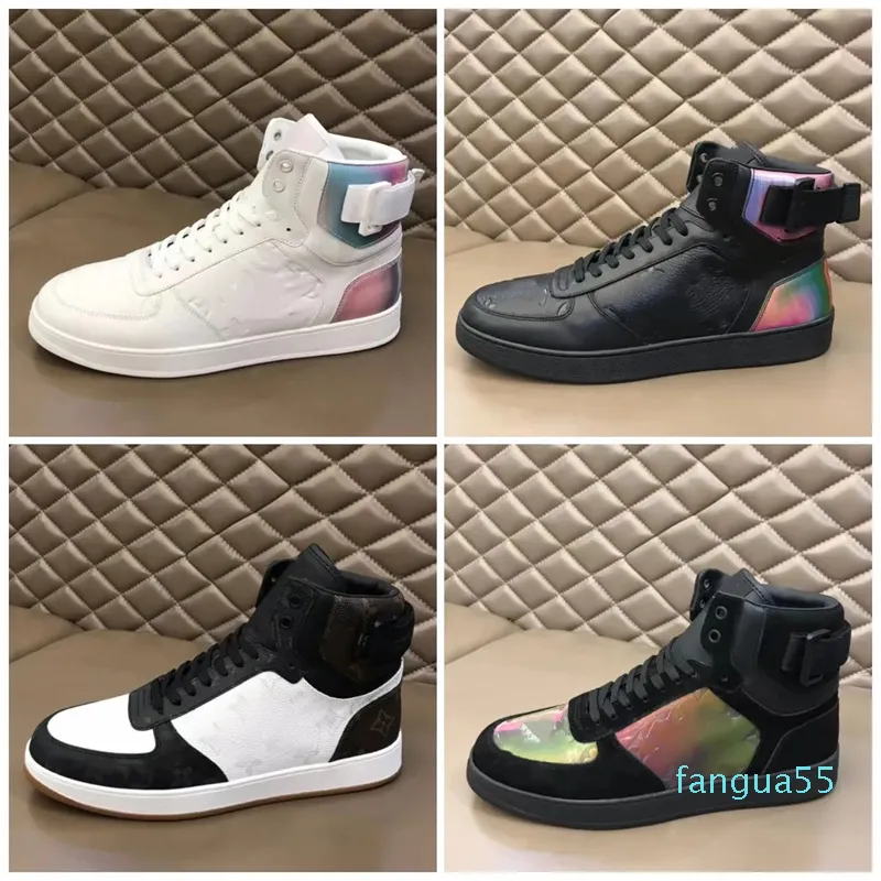 2023-Sneaker Designer Scarpe di lusso da uomo Sneakers alte Designer stivale in pelle di vitello arcobaleno Scarpe da ginnastica 38-46