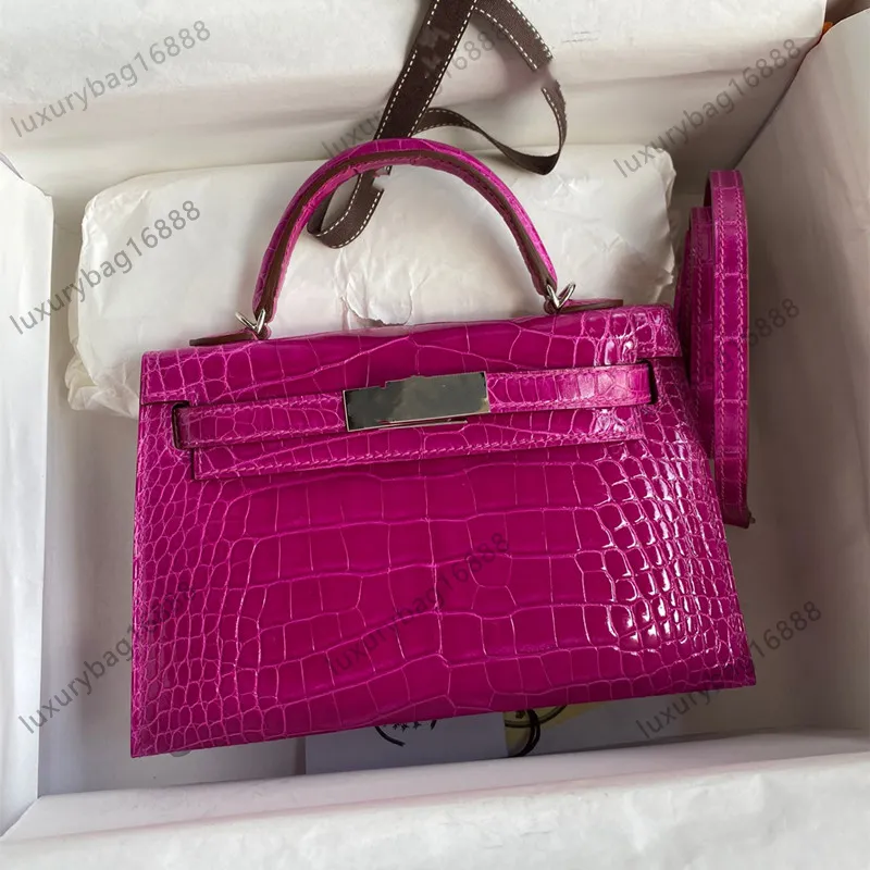 Fashion Bags Sellier designer bag Mini Cross Body crocodile bag bag bling Shoulder bag Tote bag Designer female clutch bag Fully handmade original gift box packaging