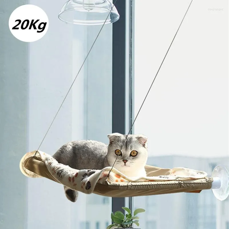 Cat Beds Cute Hanging Soft Pet Shelf Seat Comfortable Sunny Window Mount Hammock Supplies Detachable Bearing 20kg