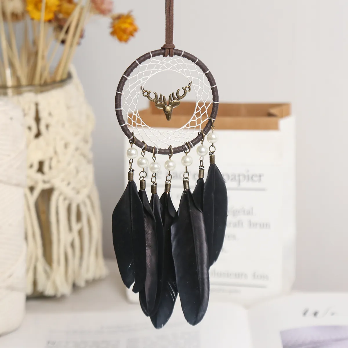 Auto hanger Dreamcatcher Decoratieve objecten Hangen Decoratie Auto -Decoratie Artefact Wandhangen Wall Decoratie 1224214