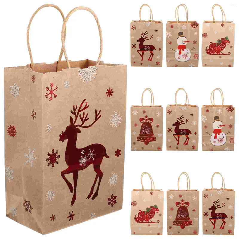 Take Out Containers 10 Pcs Festival Gift Bags Bulk Small Birthday Presents Paper Wrapping Large Decorative Christmas Toy