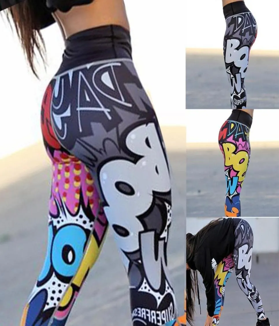 Women Yoga Pants Outfits Sport Leggings Fitness Running Slim Pant 3D Printed Stretchy Sportswear Gym Trousers5407888