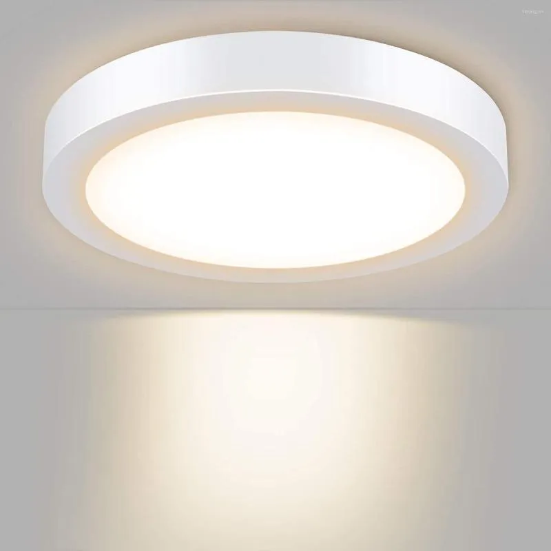 Ceiling Lights Depuley 2 Packs 12W LED Surface Mounted Panel Light Flat Flush Mount Lamp For Closet Hallway Stairs Bathroom Soft Warm