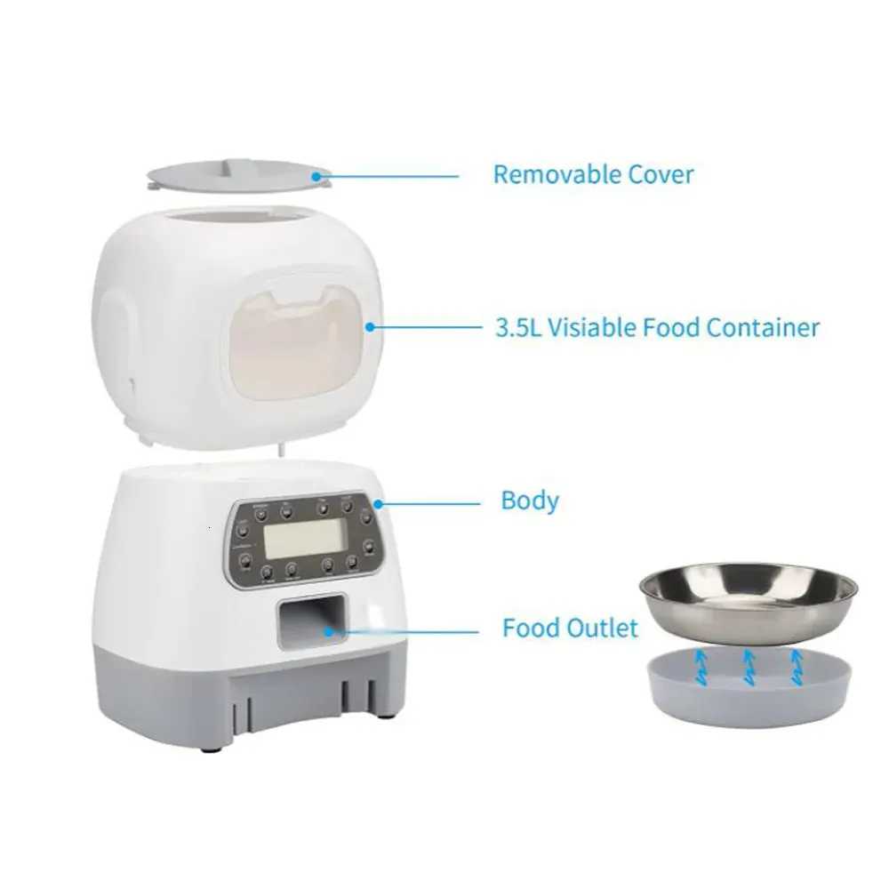 Metal automatic dog feeder with timer cheap