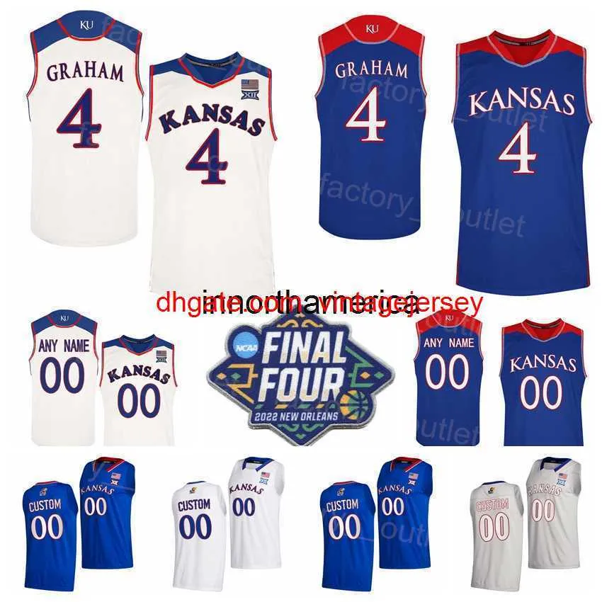 NCAA College Kansas Jay Basketball 4 Devonte Graham Jersey 11 Josh Jackson 1 Dedric Lawson 12 Kelly Oubre Jr 24 Lagerald Vick 0 Frank Mason III 2022 Final Four