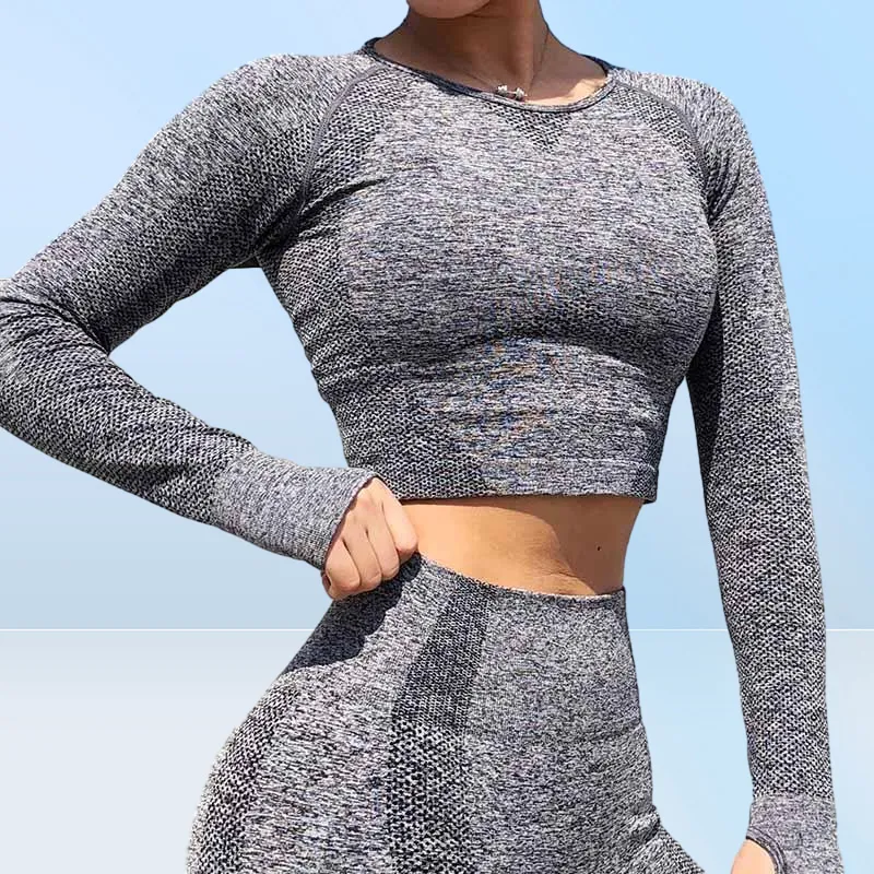 Seamless Gym Clothing Women Gym Yoga Set Fitness Workout Sets Yoga Top And Athletic Legging Women039s Sportswear Suit3371863