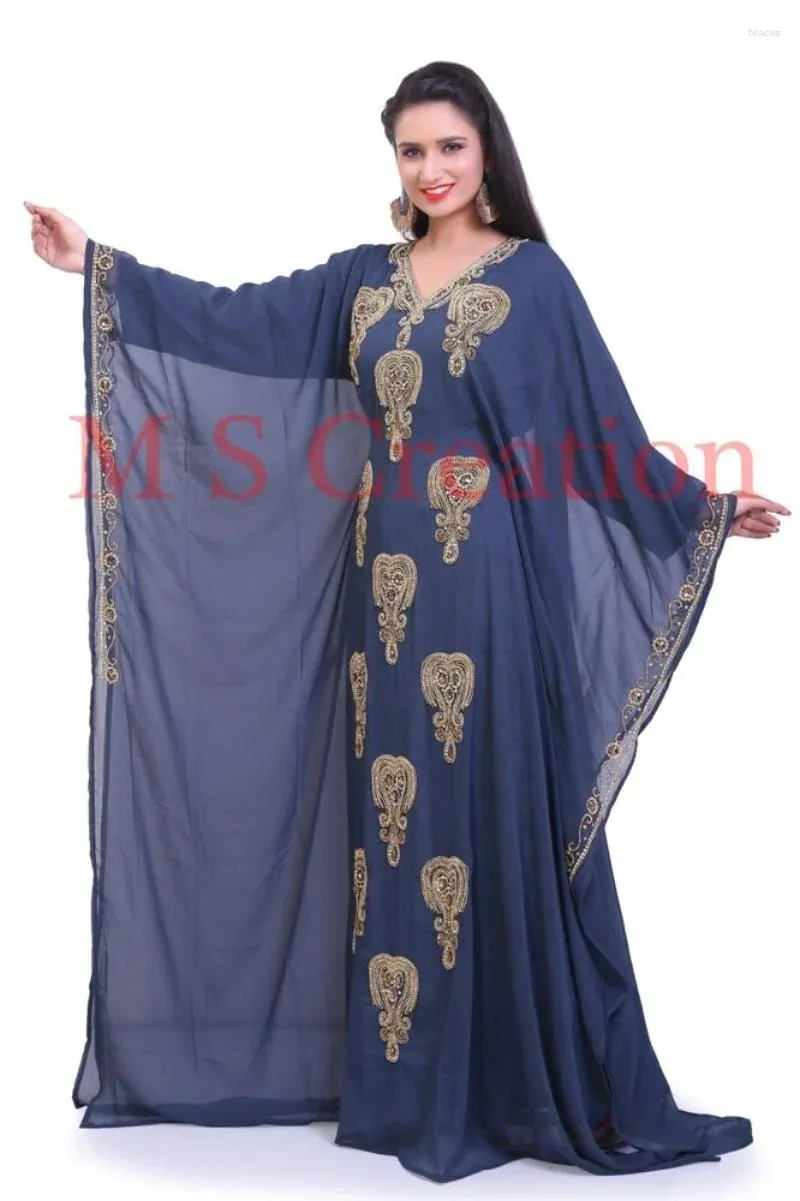 Vêtements ethniques Femmes Robe Longue Dubaï Arabe Kaftans Marocains Abaya Farasha Robe Fantaisie