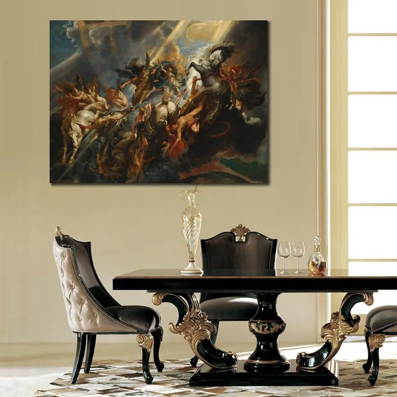 Картина маслом, художественная печать на холсте, Питер Пауль Рубенс, резня невинных и падение Фаэтона, постер для декора отеля
