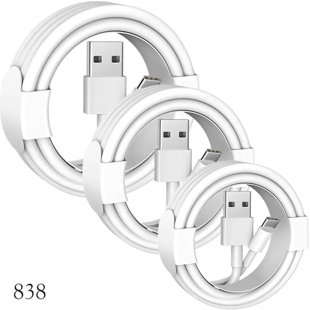 1M 3ft 3M / 10FT Carica USB super lunga per cavo di ricarica dati LX L8 V8 Funziona nuovo sistema Cavi per caricabatterie per telefono di alta qualità 838D