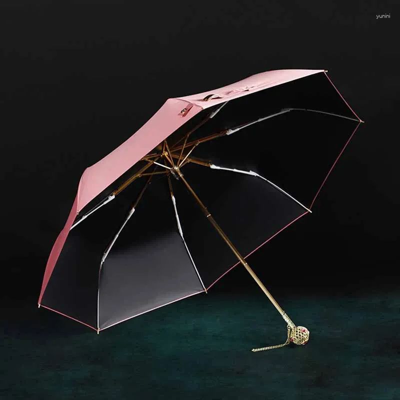 Umbrellas Wind Resistant Folding Parasol Umbrella Rain Male Garden Shade Travel Strong Trips Parapluie Homme Gear YX50UM