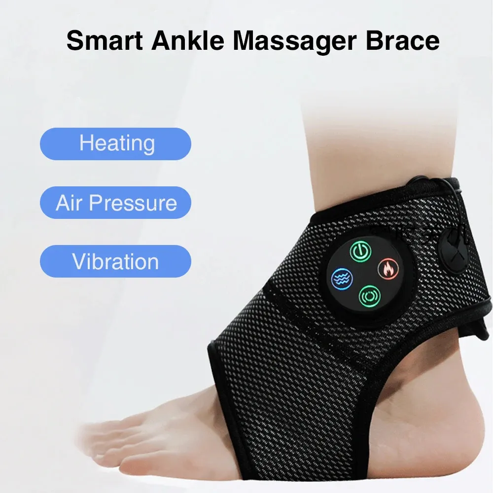 Masseur de pieds Masseur de cheville intelligent Masseur multifonctionnel Vibration électrique Compresse d'air Pieds Chauffage Traitements de relaxation Soulagement de la douleur 231031