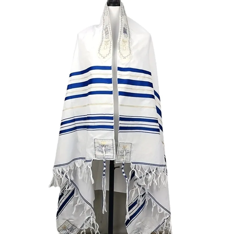 Eşarplar 108*180cm Büyük Boyut Tallit Namaz Şal İsrail Talit Çantası Tallis İsrail Dua Eşarpları Priez Sararlar Dua Şal Talis Je 231031