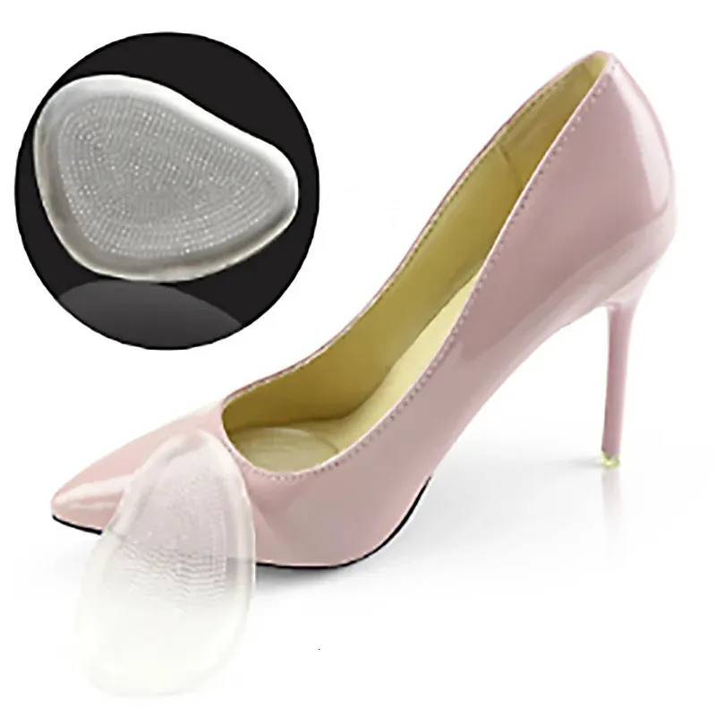 Pièces de chaussures accessoires 1 paire de semelles intérieures en Gel Silicone pieds plats orthèses orthopédiques femmes talons hauts chaussures Inserts Pad 231031