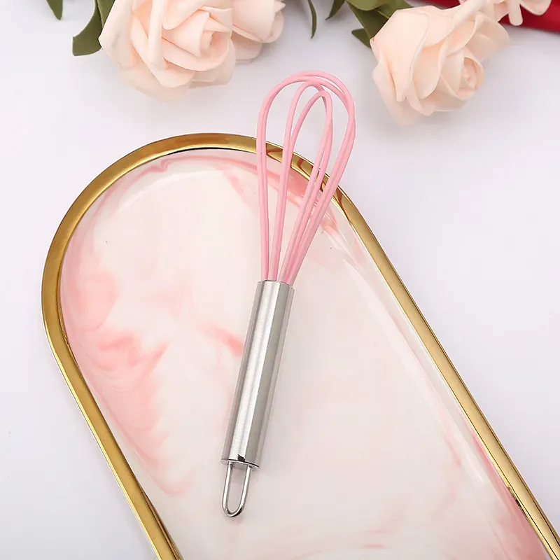 Wedding Favors The Perfect Mix Stainless Steel Pink Kitchen Whisks Manual Egg Beaters Bridal Shower Party Supplies