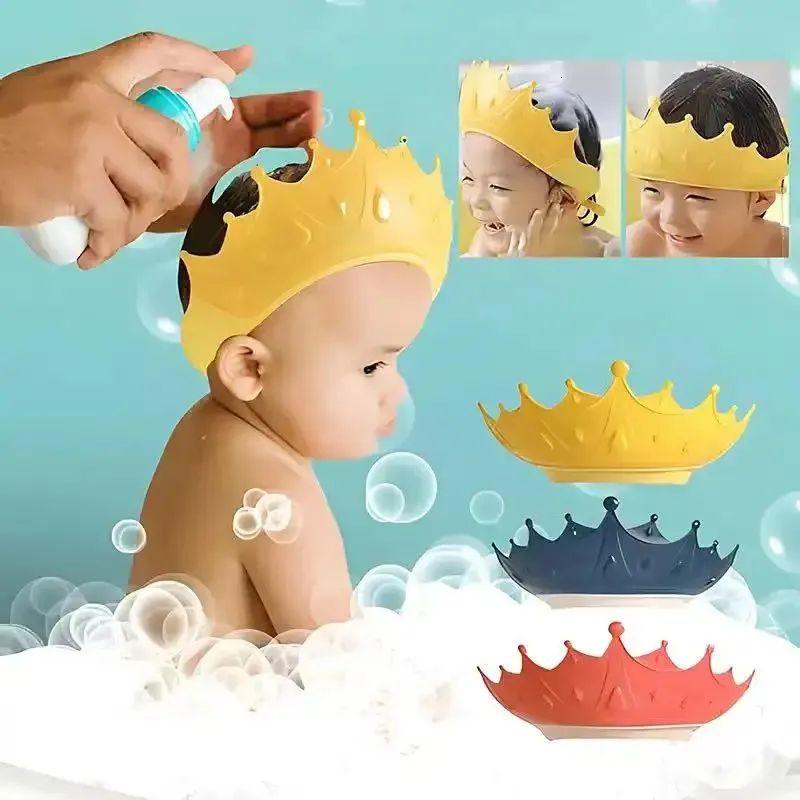 Baby Walking Wings Silicone Shampoo Cap för Borns and Kids Justerable and Resizable Shower Hat med öronskydd och visir för säkert bad 231101