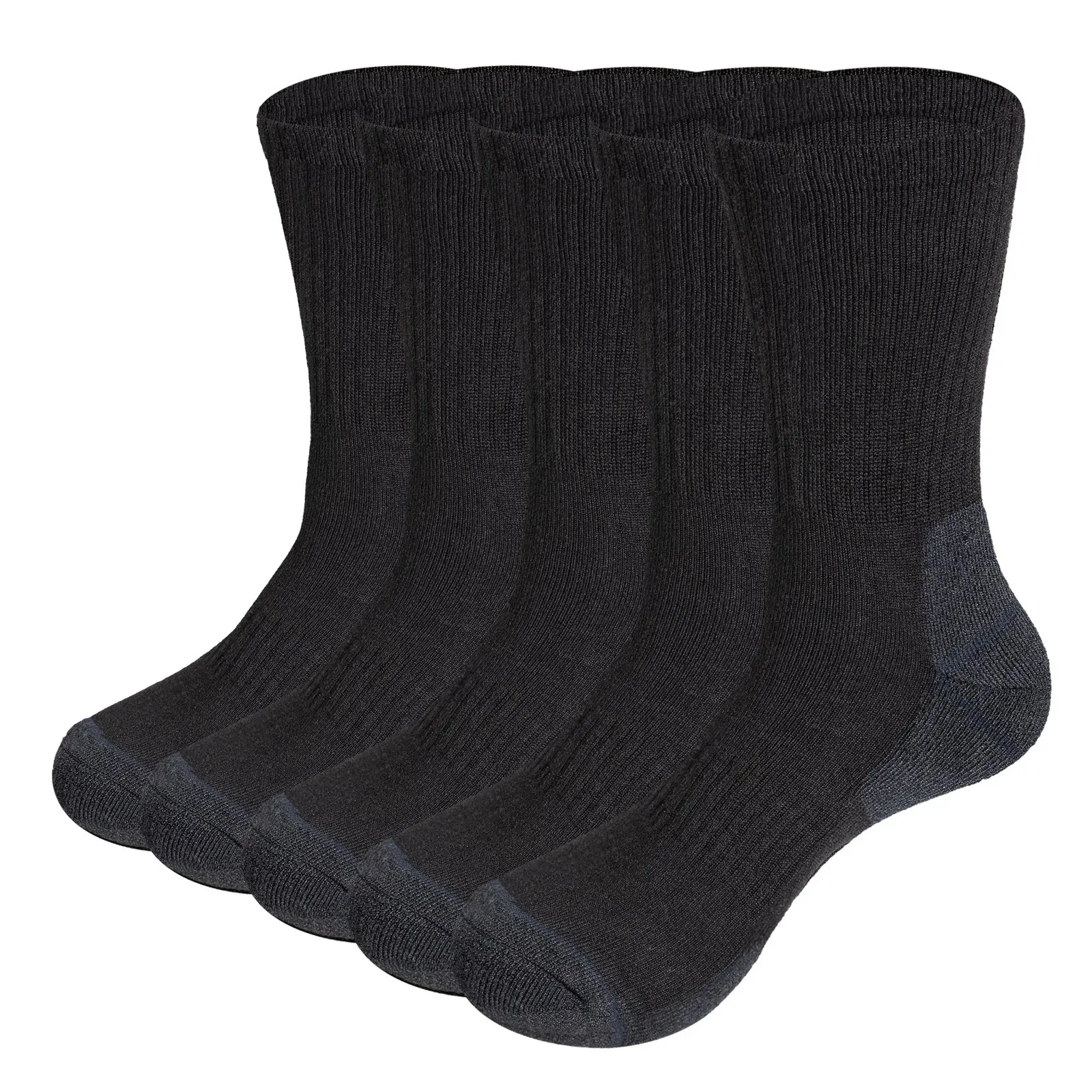 AVAYUU 5 paia di calzini termici da uomo, invernali, caldi, spessi, invernali, termici, da trekking, da uomo, traspiranti, anti sudore, in cotone, per casa, tempo libero, escursionismo, sport