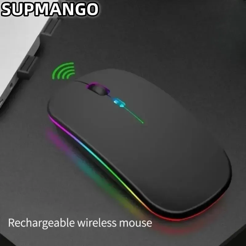 Souris 2.4G chargeant la souris de jeu sans fil portable ergonomique silencieuse et magique pour les ordinateurs portables tablettes téléphones iPad 231101