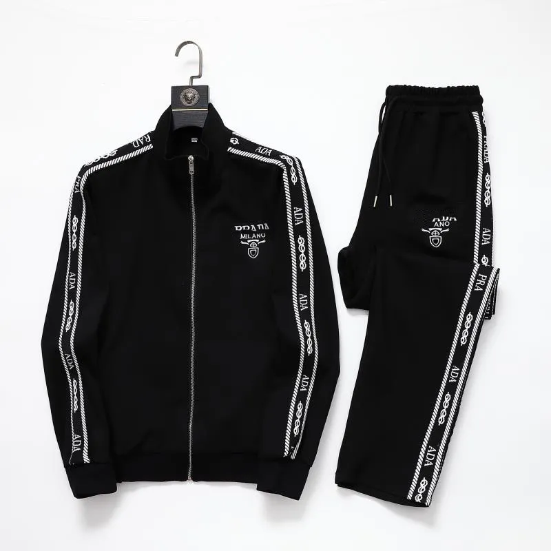 Mens Tracksuit Set Designer Sweatsuit, Long Sleeve Running