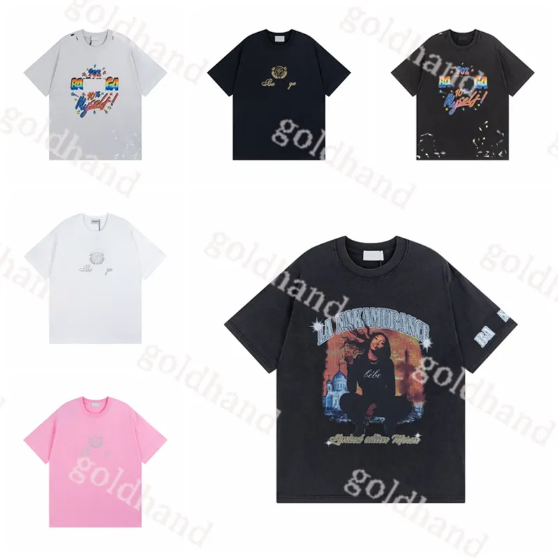 Hiphop Tees Men Designer Tide T Shirt Summer Uomo Donna T-shirt larghe Rapper Street Skateboard Top Camicia stampata di moda