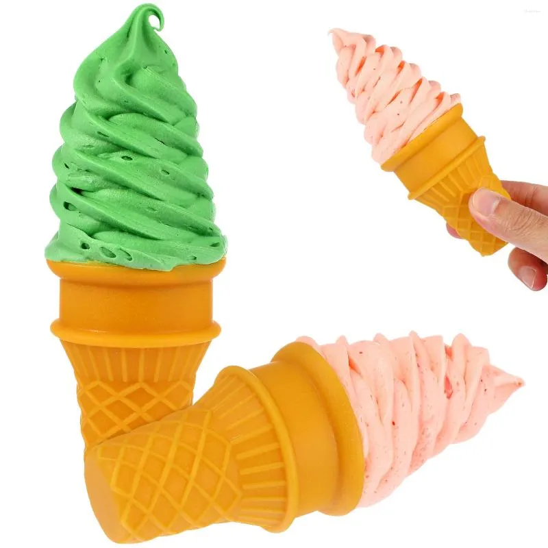Party Decoration 2 PCS Fake Ice Cream Props Simulation Artificial dessert Display Models Toys Toys