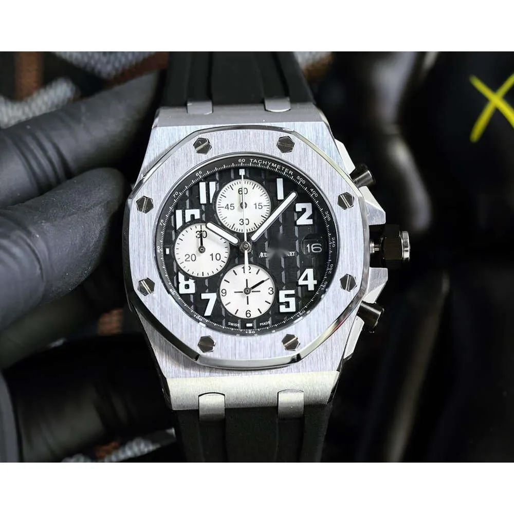 ap Herren Luxusuhr ap Ferkel Armbanduhren OT2N hochwertiges Schweizer Quarzwerk Uhrboden transparentes Kautschukarmband Montre Royal Reloj