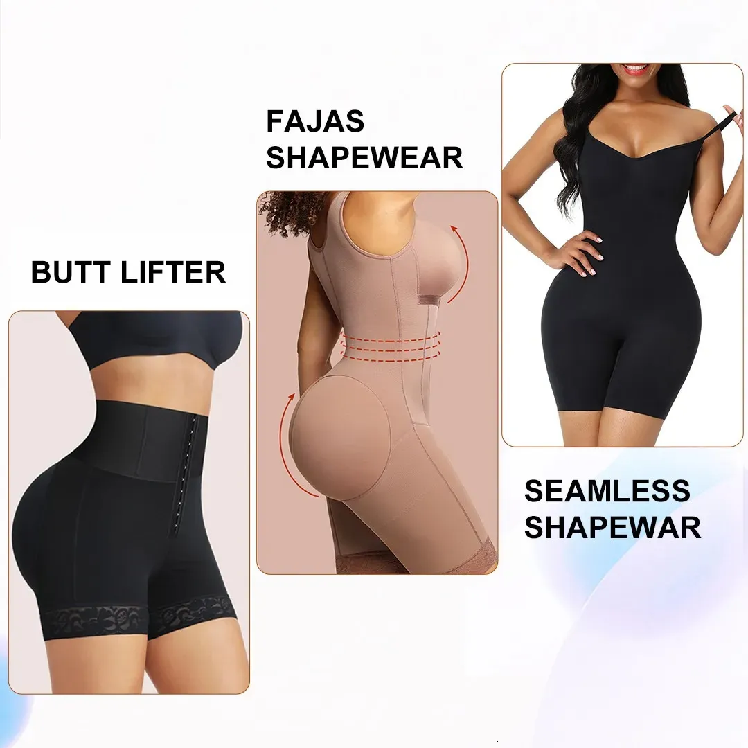 Waist Trainer Butt lifter Full Body Shapewear Fajas Stomach Tummy Shaper  Corset Push Up High Waisted Panties Sexy Hip Enhancer