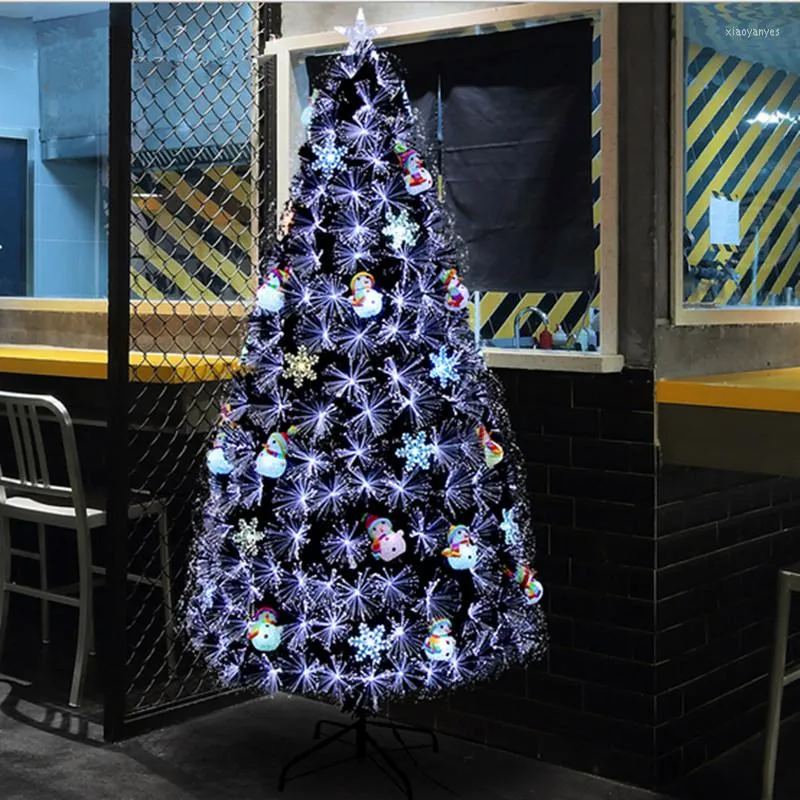Christmas Decorations 1.8 M / 180cm Colorful Plum Snowman Fiber Decorative Tree With Lights Encryption Garden El