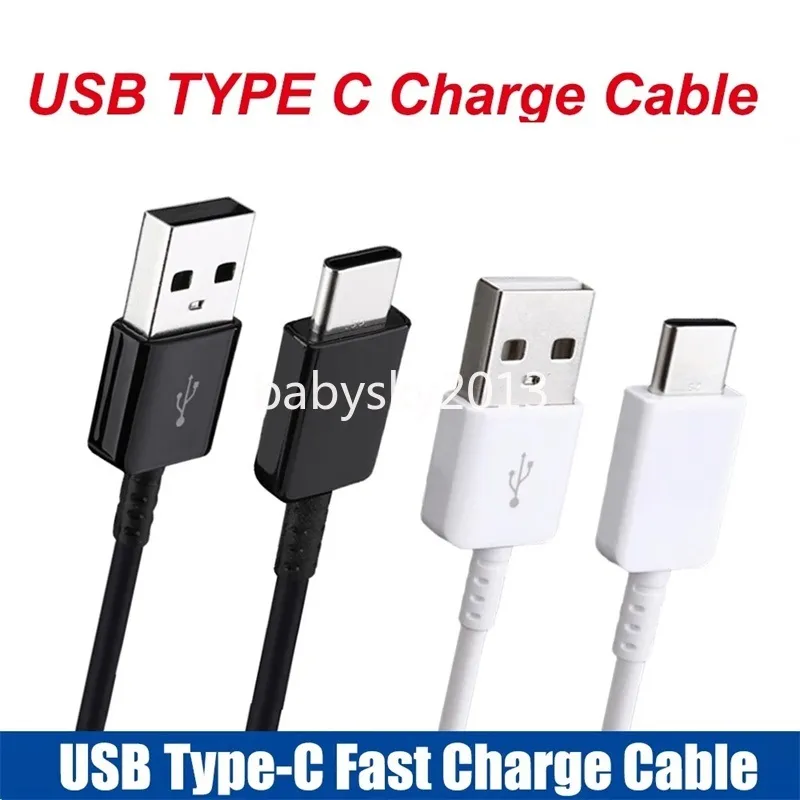 Szybkie szybkie ładowanie 1,2M 2M typ C USB-C Kable ładowarki danych dla Samsung S8 S9 S10 Uwaga 10 HTC LG Android Telefon PC B1