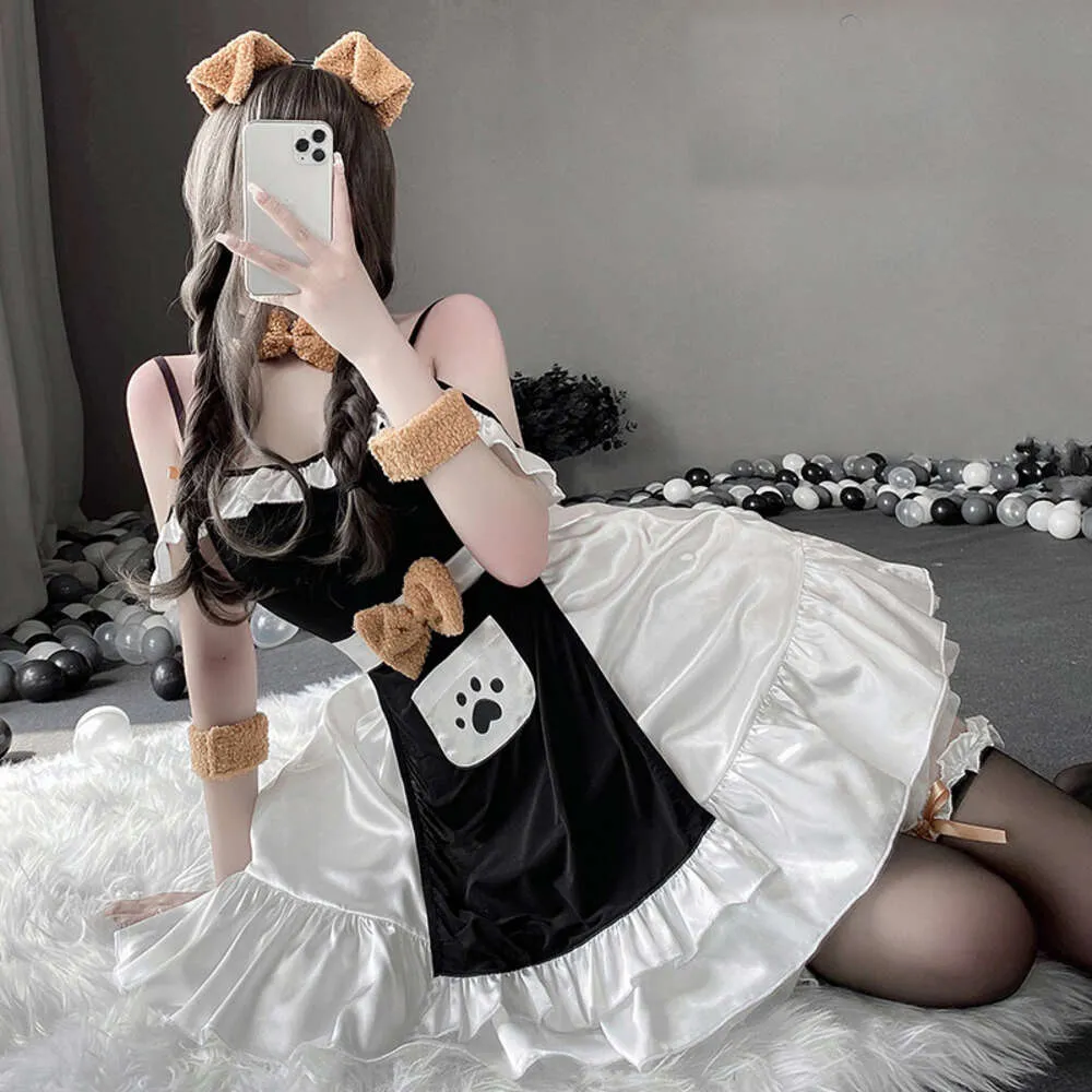 Ani – uniforme de demoiselle d'honneur pour animaux de compagnie, sous-vêtements Pamas, Costumes Kawaii pour filles, Lingerie dos nu, tentation, vêtements de nuit cosplay