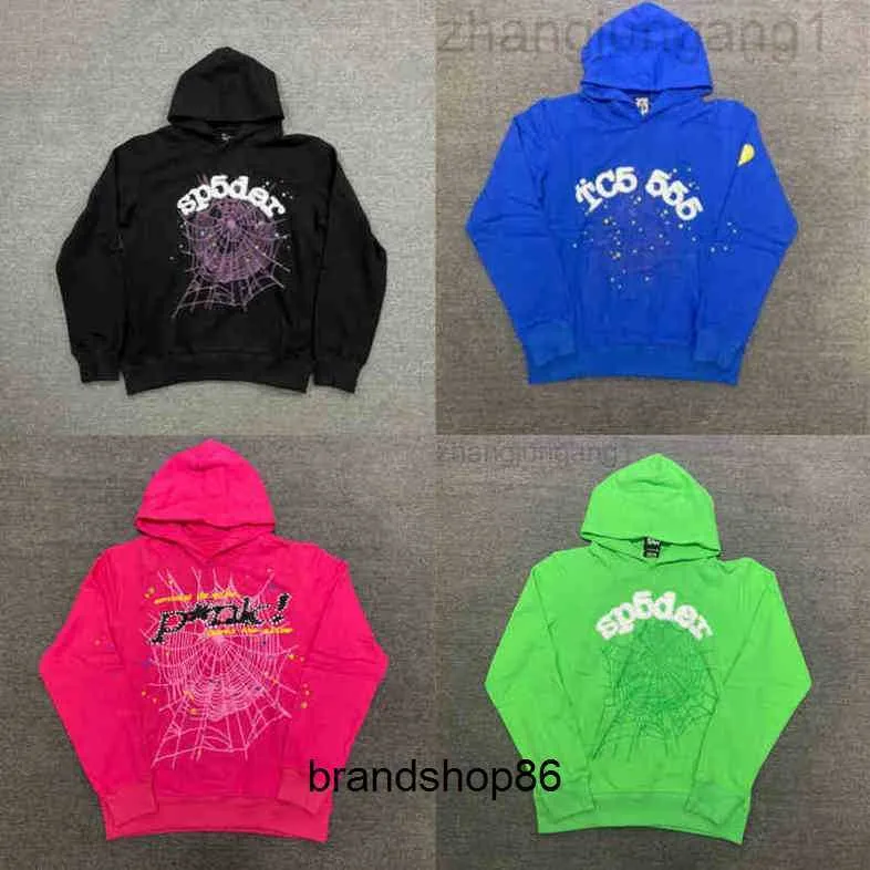 Sudaderas con capucha para hombre Sudaderas 22sss 555 Diseñador Hip Hop Kanyes Estilo Sp5der Sudadera con capucha Spider Jumper Cantantes de hip-hop europeos y americanos Mismo párrafo Suéter para mujer