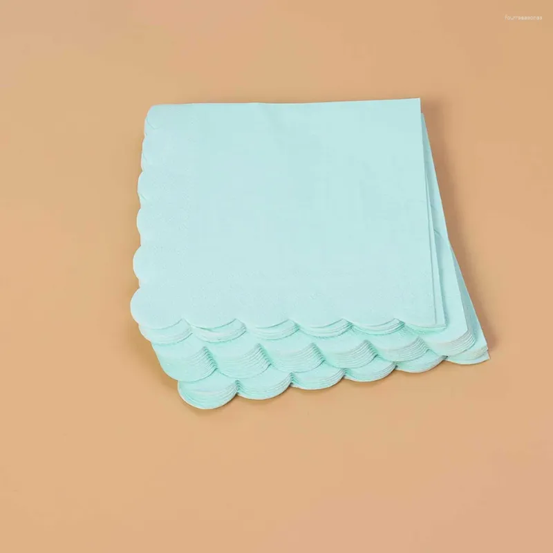 Plates 16 Pcs Napkins Decor Patterned Decorate Wave Table Paper Party Tissue Banquet Decorative