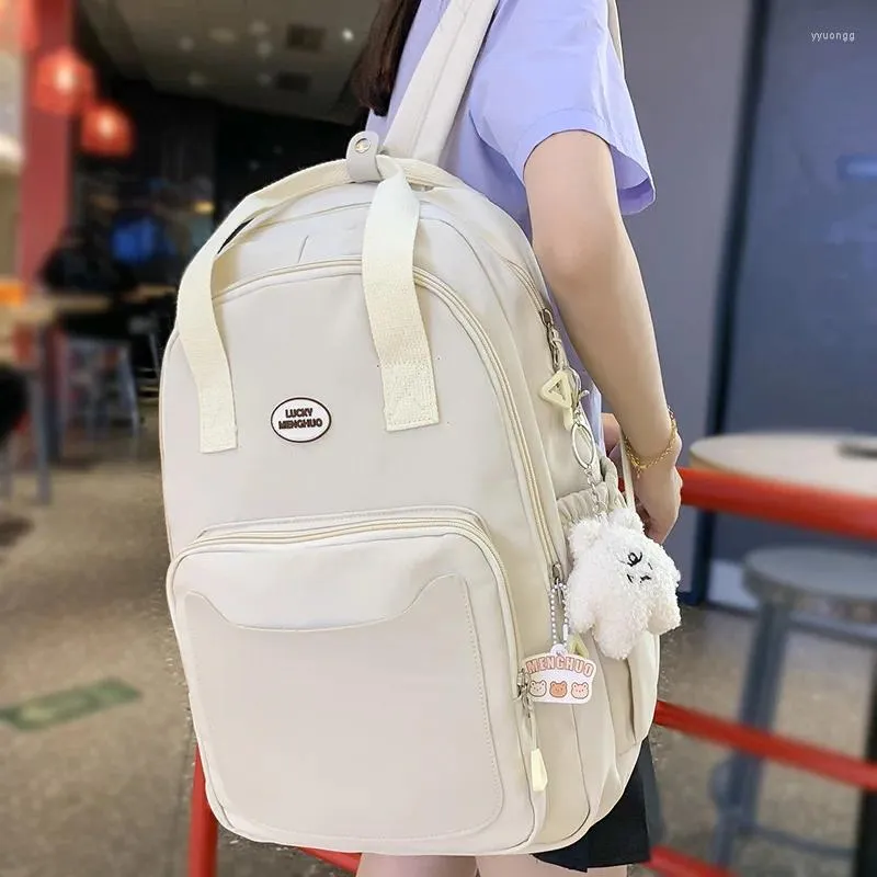 学校の袋防水白い女性かわいい旅行袋ガールラップトップカレッジバックパックトレンディレディレディーブックファッション女性