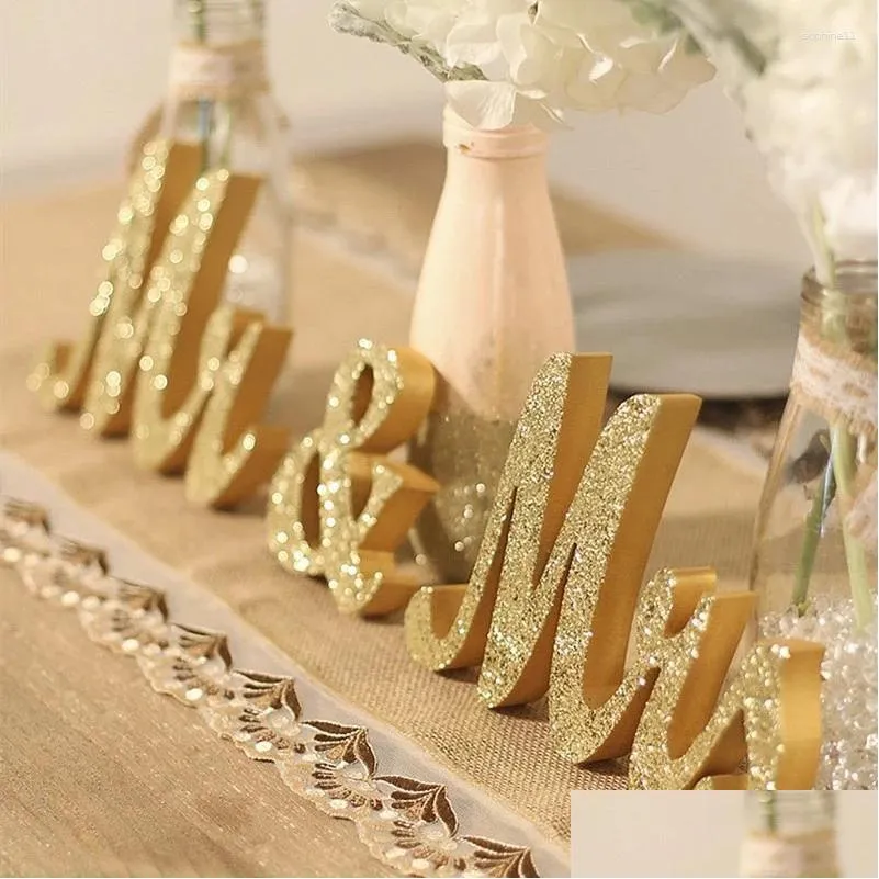 Party Decoration Party Decoration Mr And Mrs Sign Just Married Banner Wedding Table Wooden Letters Po Props Decorations For Anniversar Dhfdb