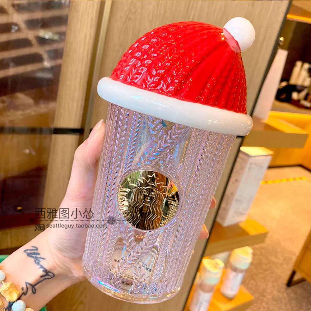 Christmas Stainless Steel Vacuum Flask Cute Santa Claus Snow Globe  Leak-proof Insulated Water Bottle Thermos Cup Mug